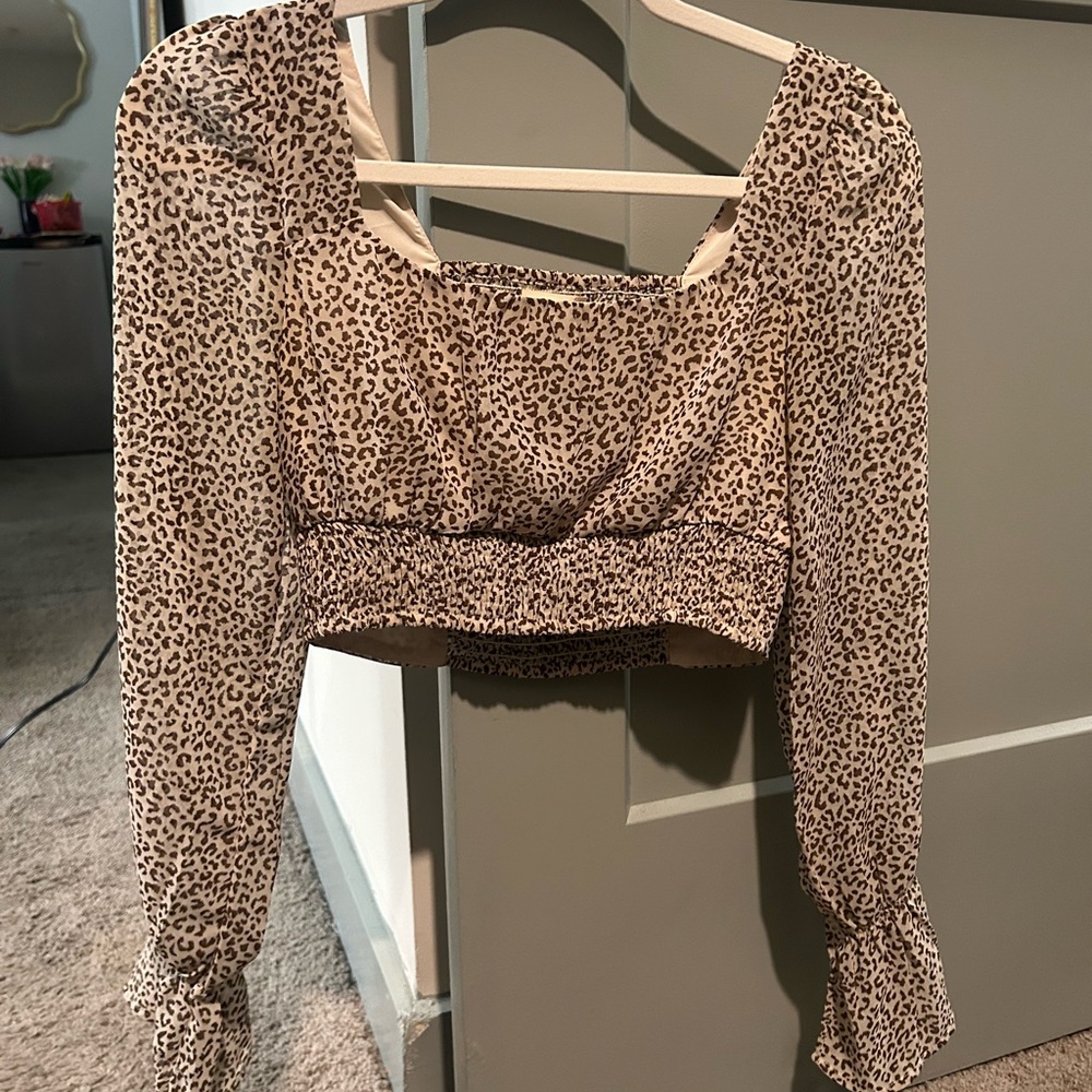 Altar'd State Leopard Print Blouse